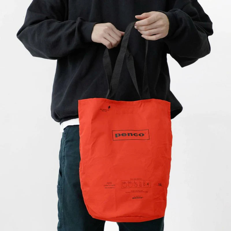HIGHTIDE Penco Foldable Bucket Tote - Orange