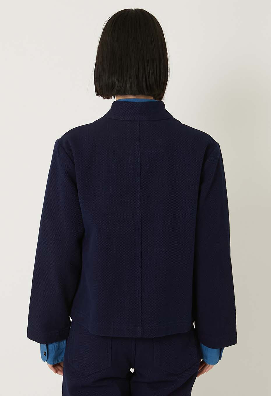 Blue Blue Japan Woman's Sashiko Double Cloth Haori Jacket