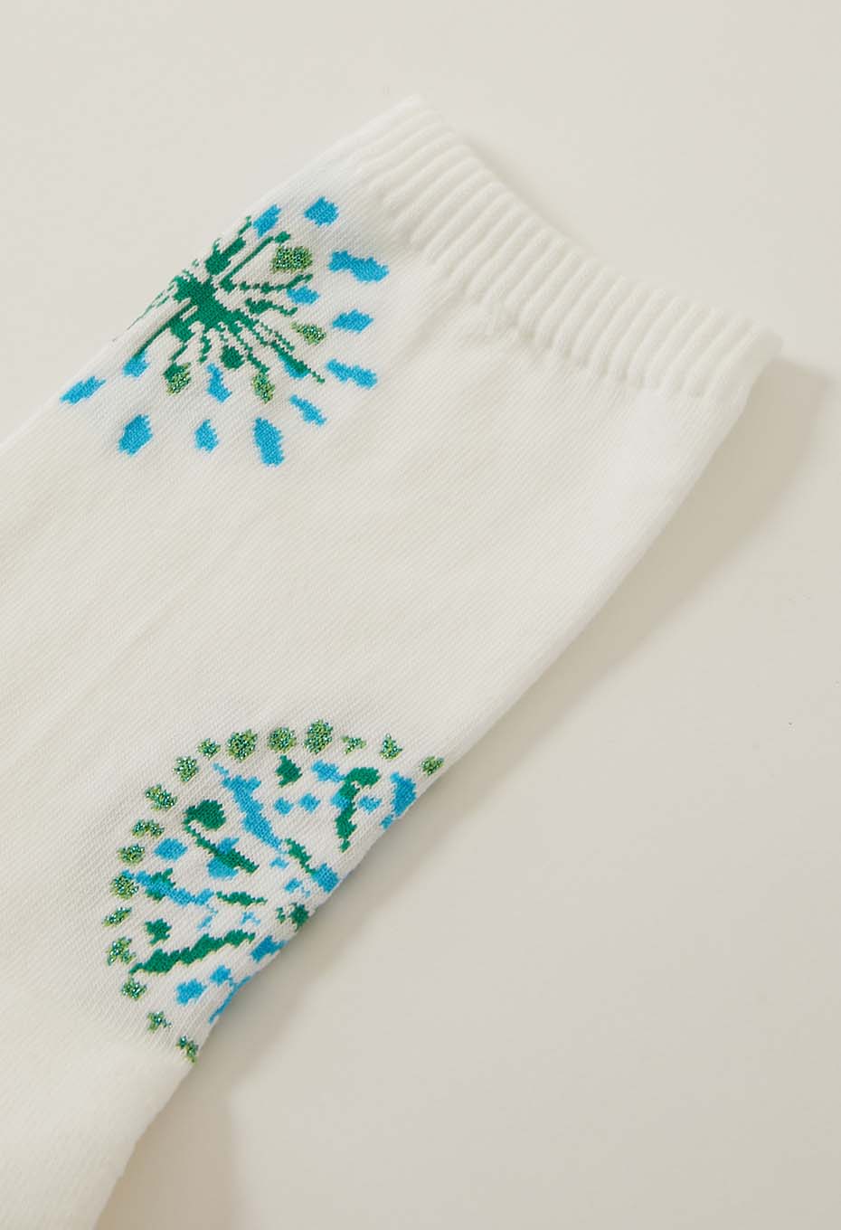 Blue Blue Japan Unisex Knitted Firework Jacquard Glitter Socks