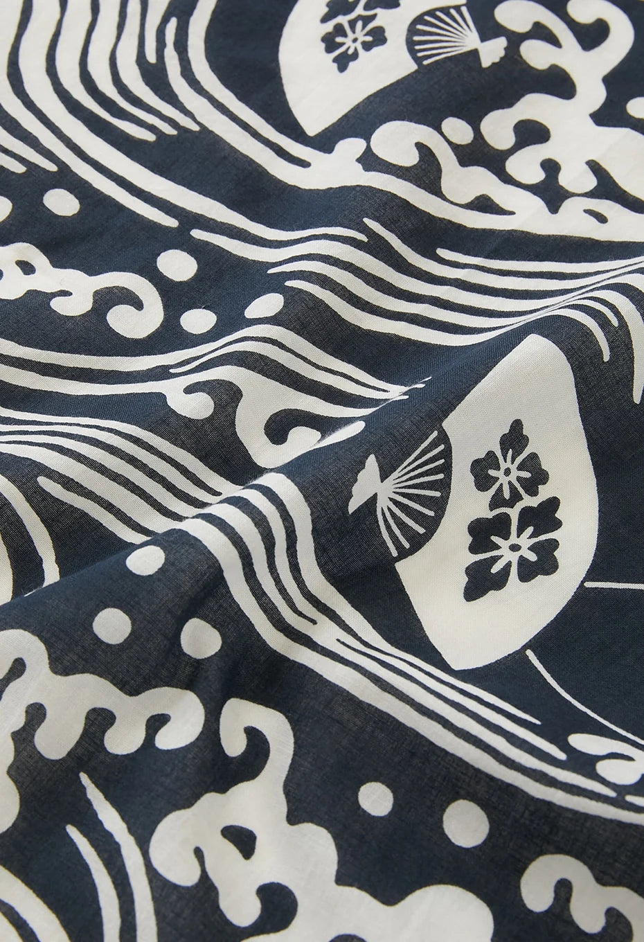 Blue Blue Japan Wave and Japanese Fan Bandana