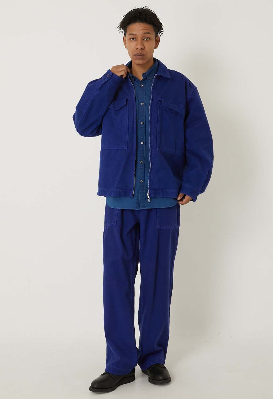 Blue Blue Japan Mens' Woven Sashiko Hand-dyed Zip-up Jacket