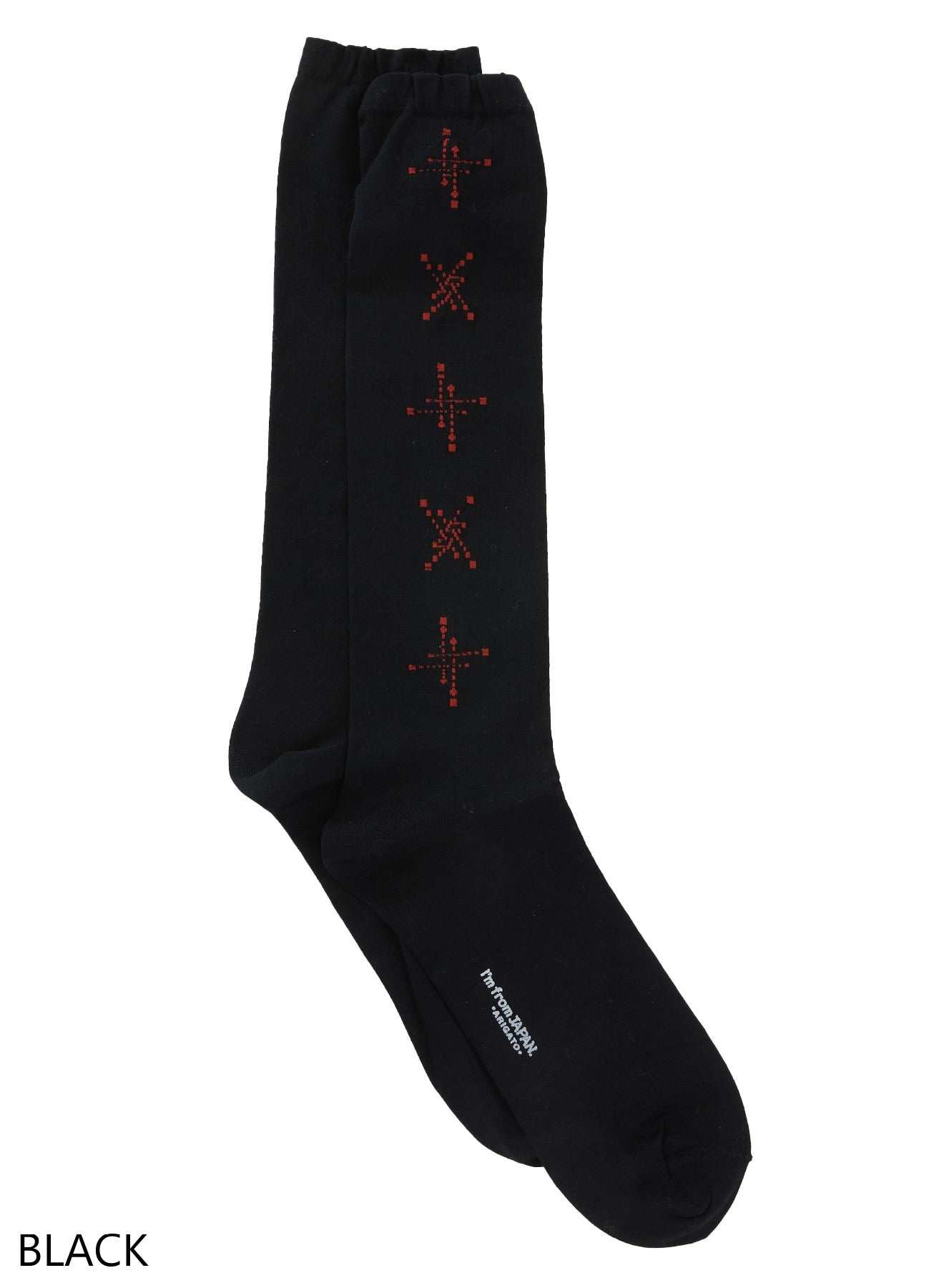 Blue Blue Japan Unisex Knitted 'Koborebi' Knee Socks (Black)
