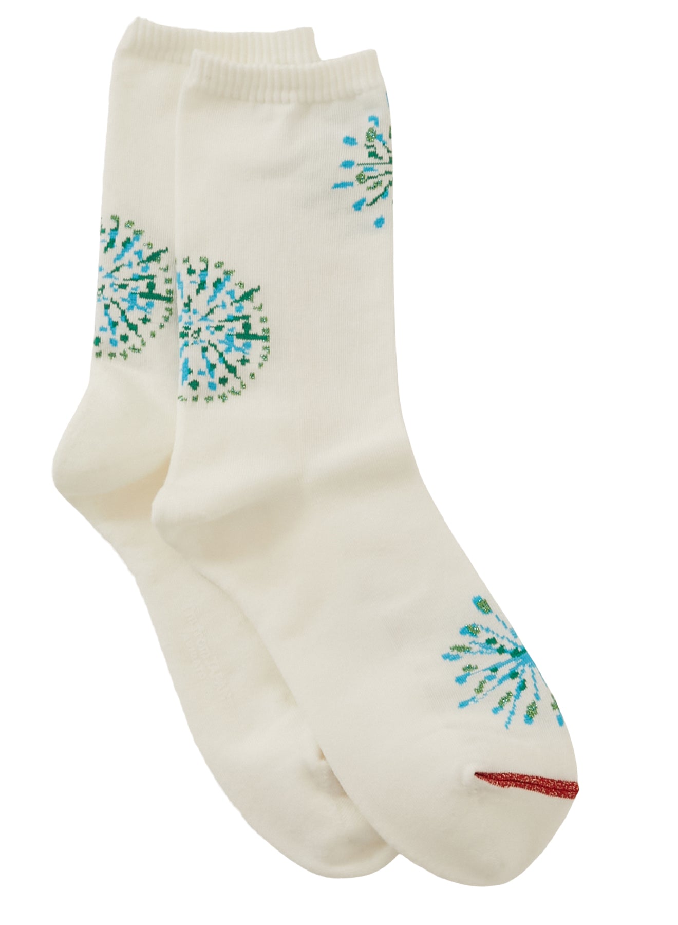 Blue Blue Japan Unisex Knitted Firework Jacquard Glitter Socks