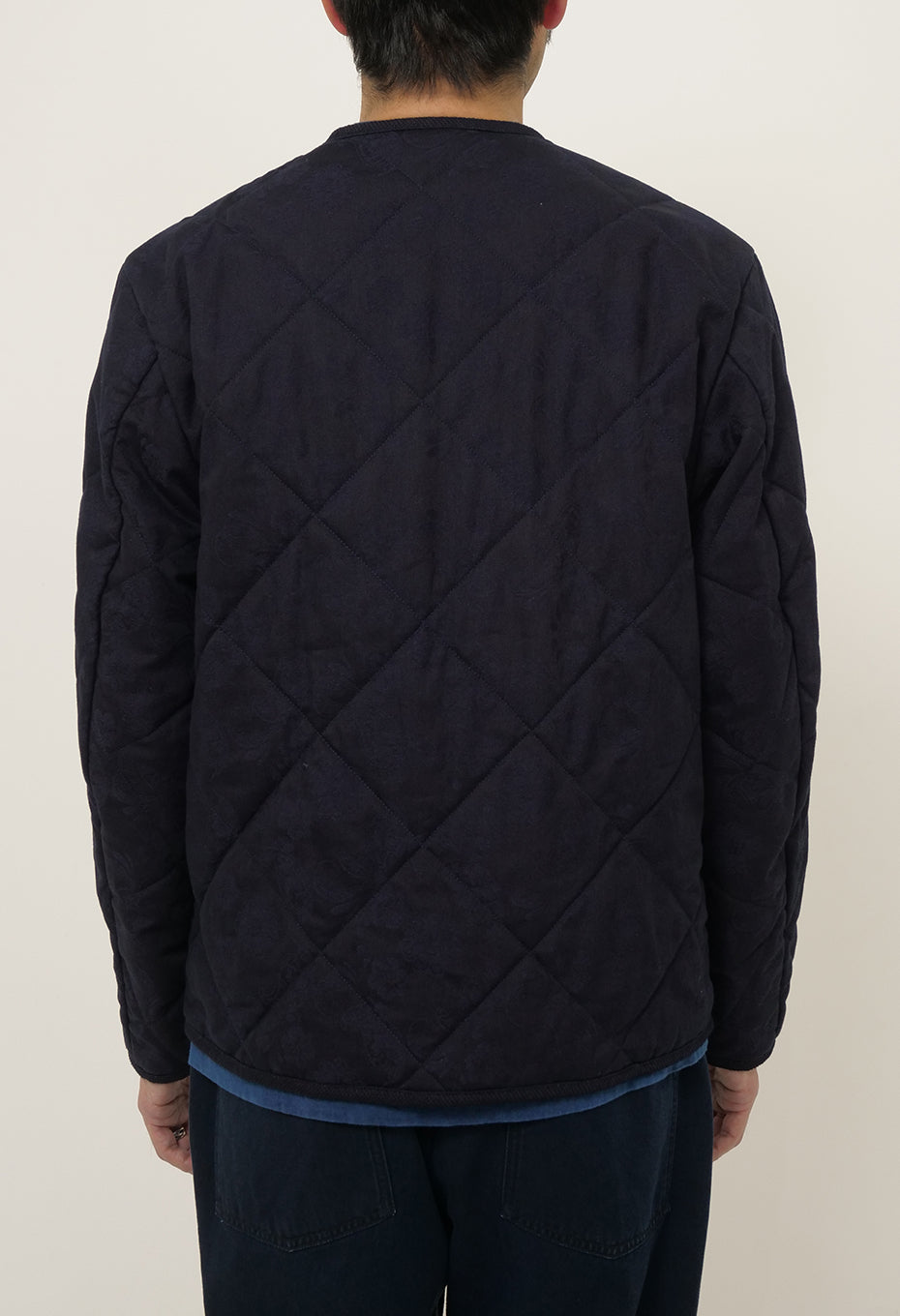 Blue Blue Japan "Tsujigahana" Jacquard Quilted Short Jacket (Unisex)