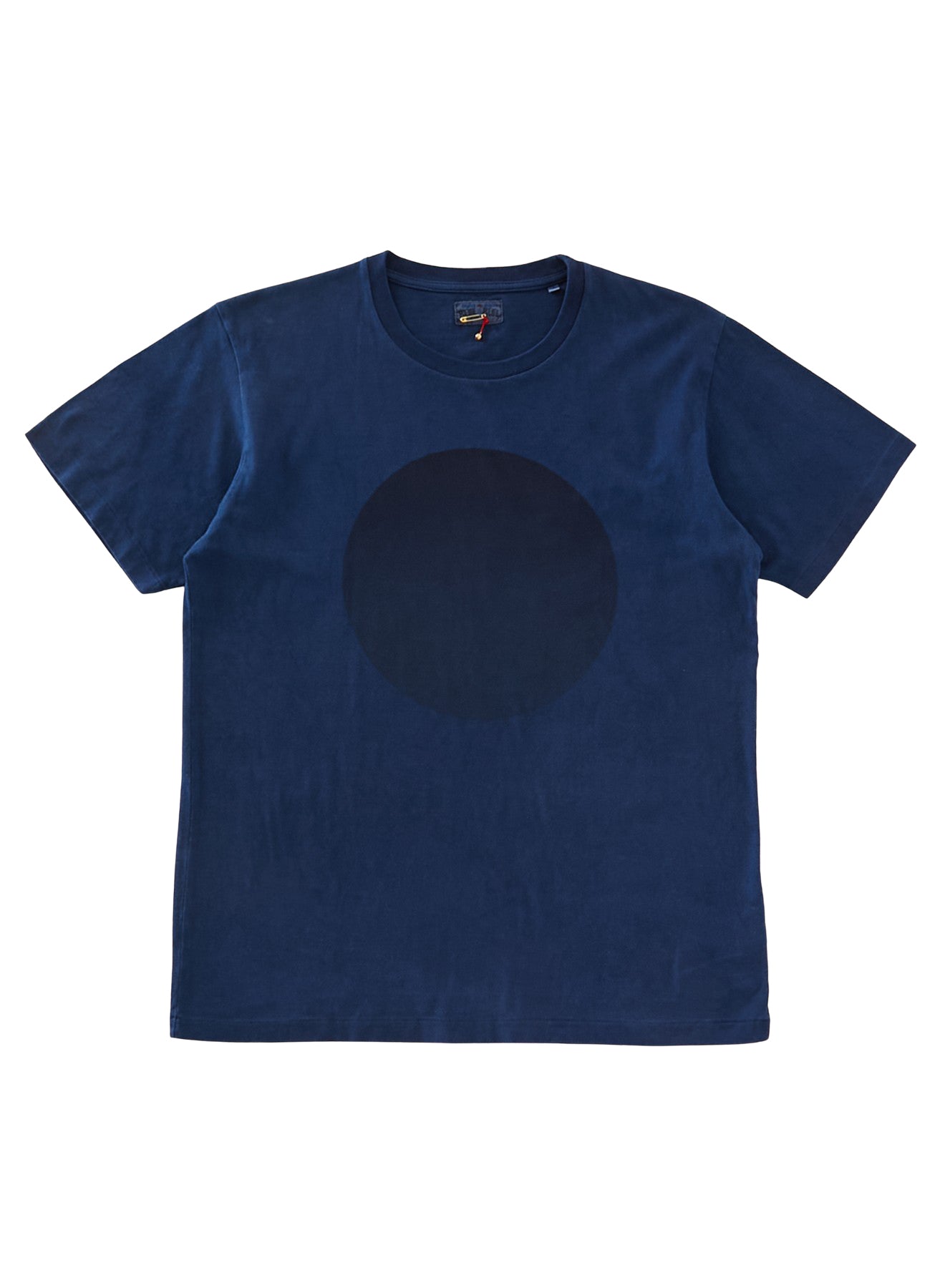 Blue Blue Japan Unisex Knitted Indigo Circle T-shirt - Dark Indigo