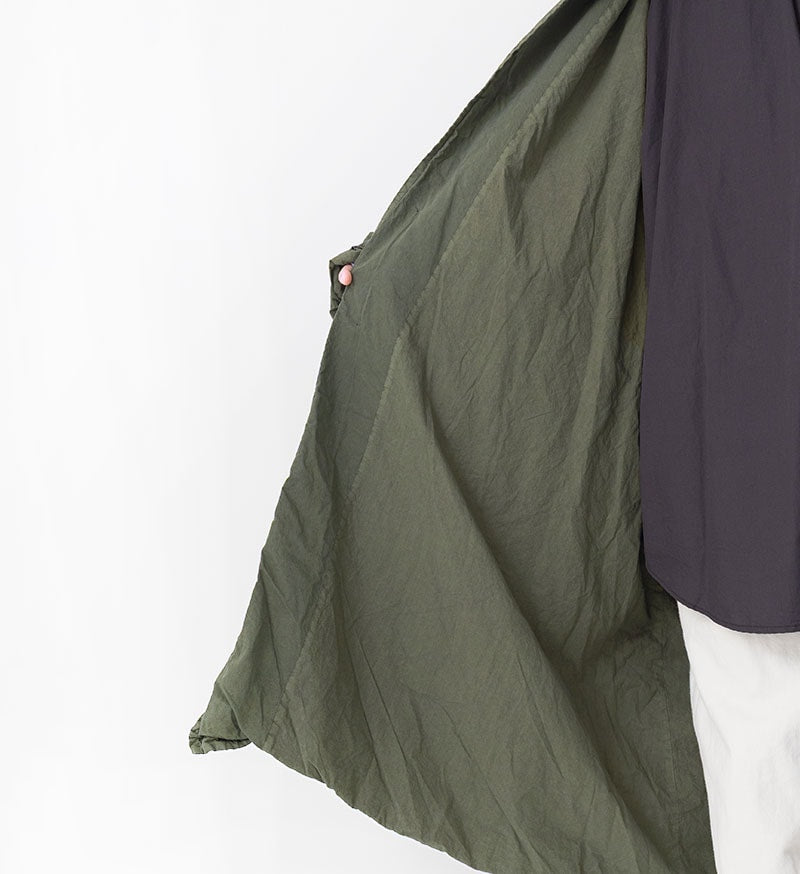 Veritecoeur Garment Dye Long Coat - Khaki