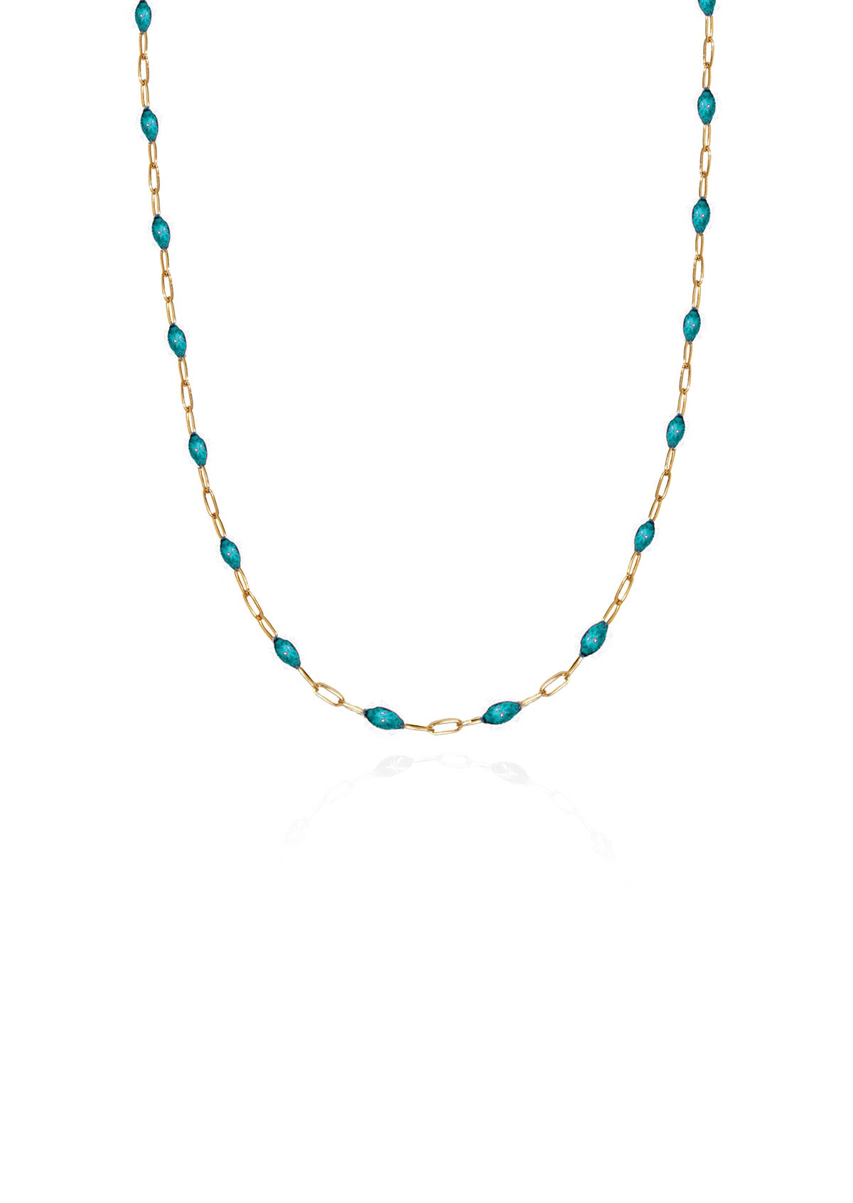HERMINA ATHENS Turquoise Enamel Necklace