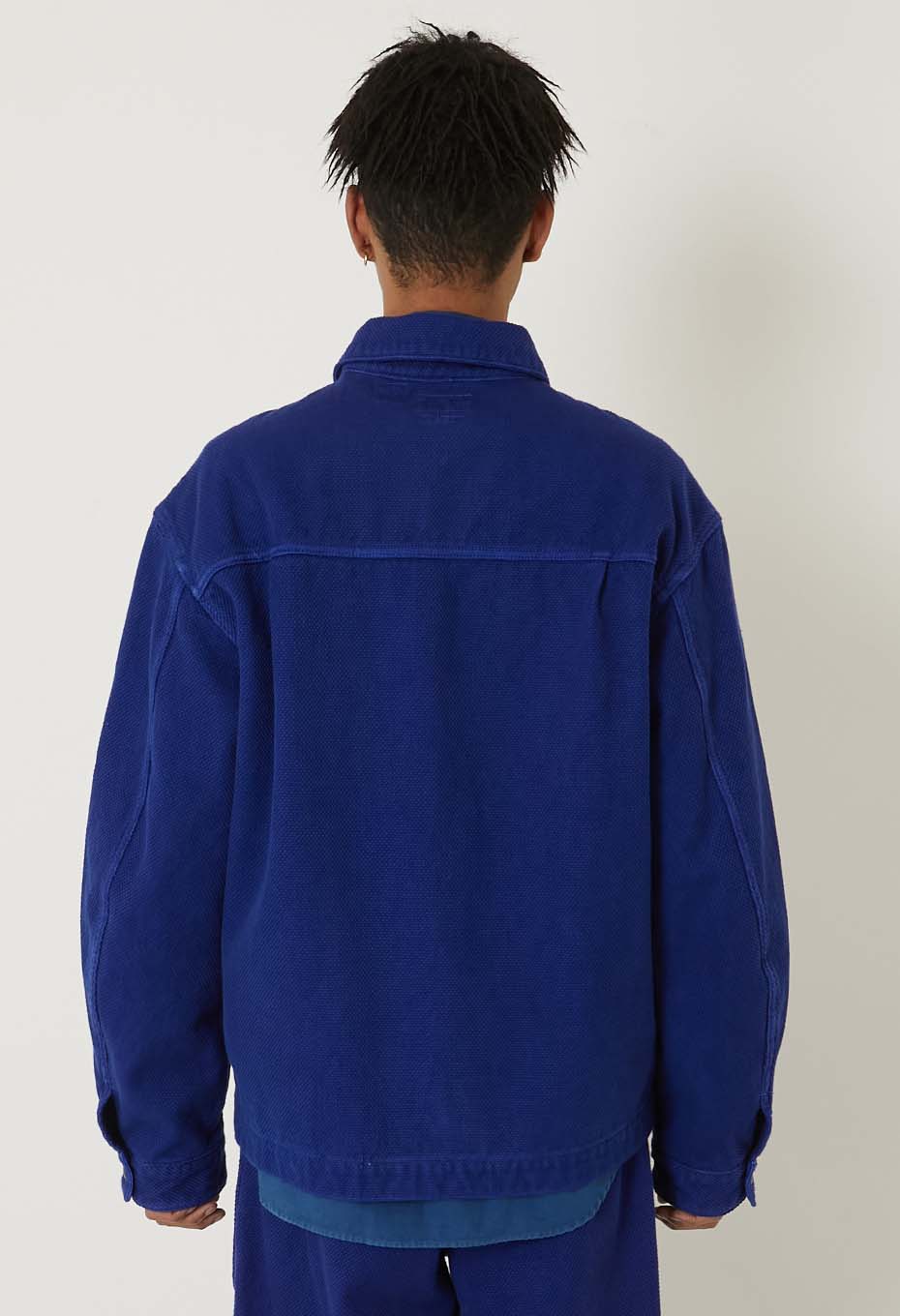 Blue Blue Japan Mens' Woven Sashiko Hand-dyed Zip-up Jacket