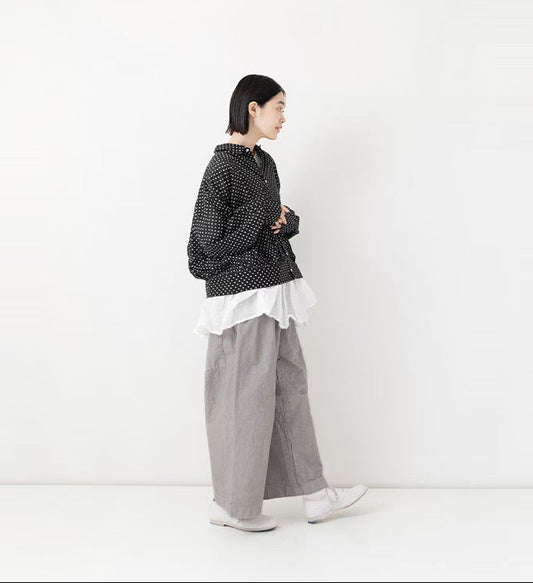 Veritecoeur Garment-dye Pants - Gray