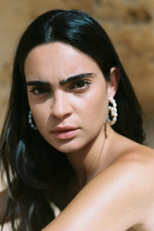 Shyla Lille Pearl Hoops Earrings