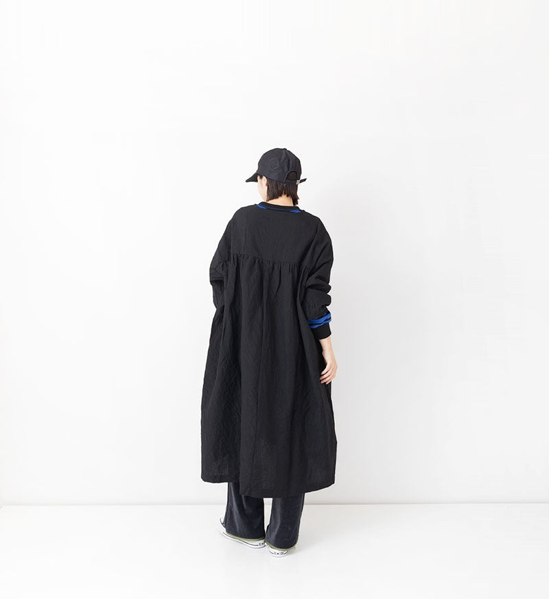 Veritecoeur Wool Linen Skipper Dress - Black (One Size Fits All)