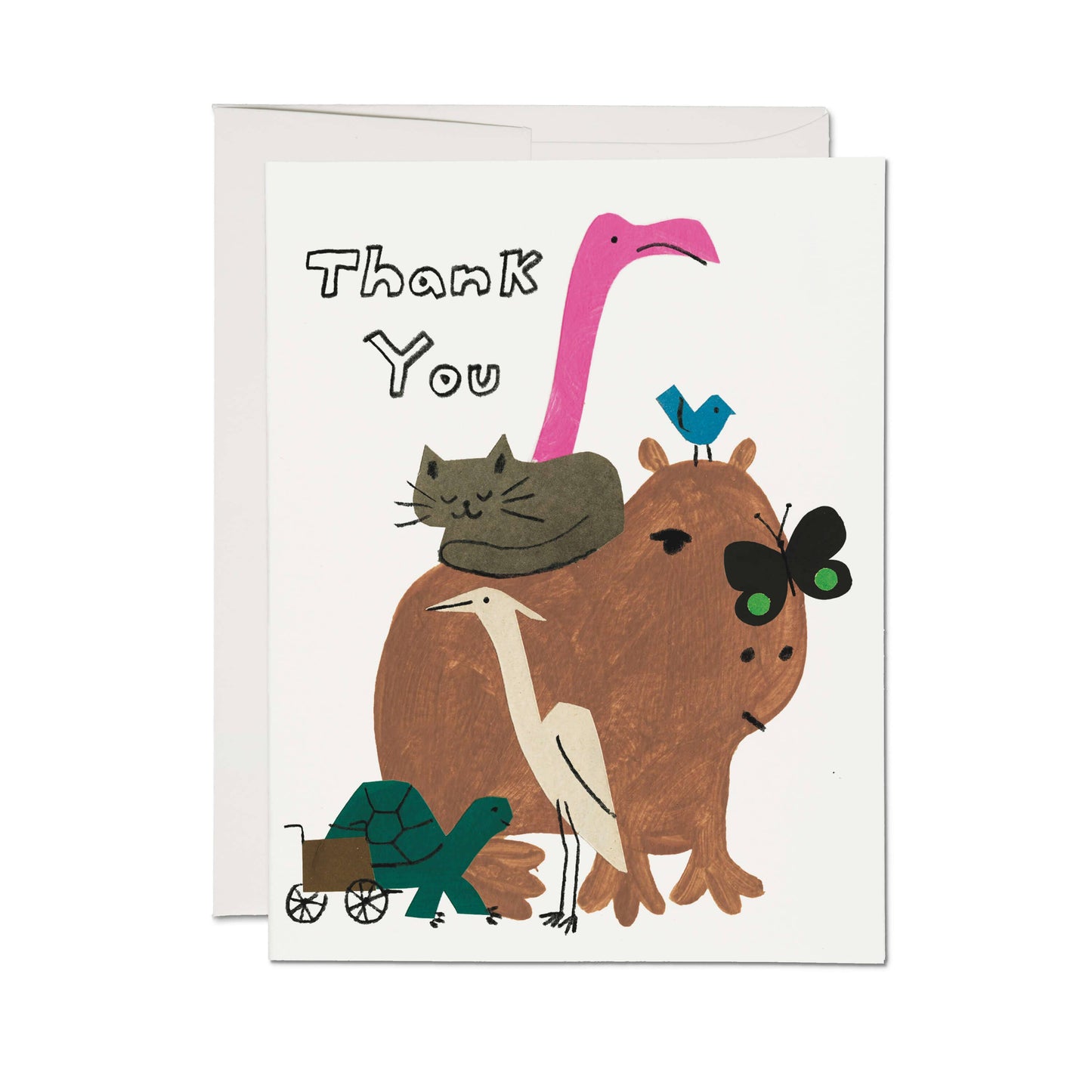 Capybara Thank You Card