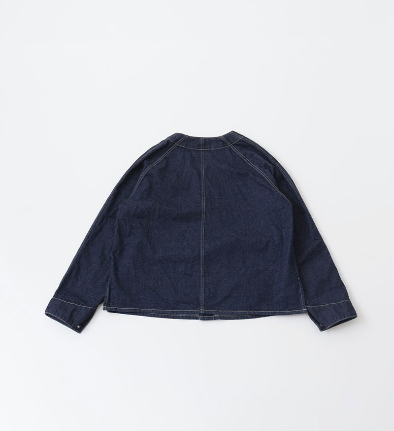 Veritecoeur Denim Collarless Jacket - One Wash