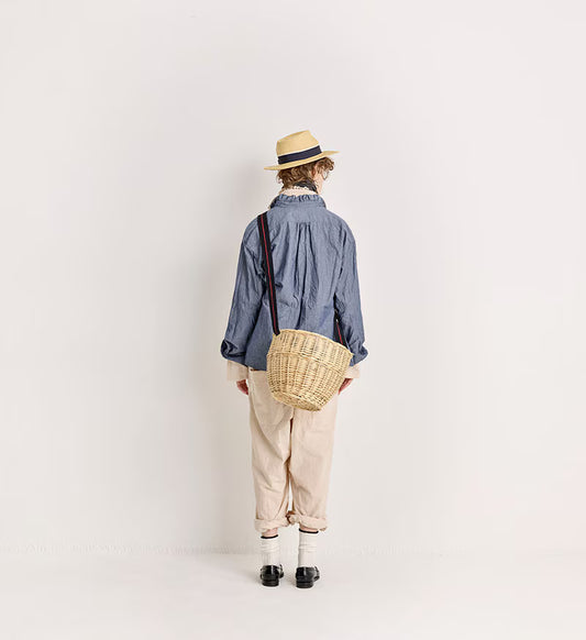 Veritecoeur Gathered Frill Shirt-Dungaree
