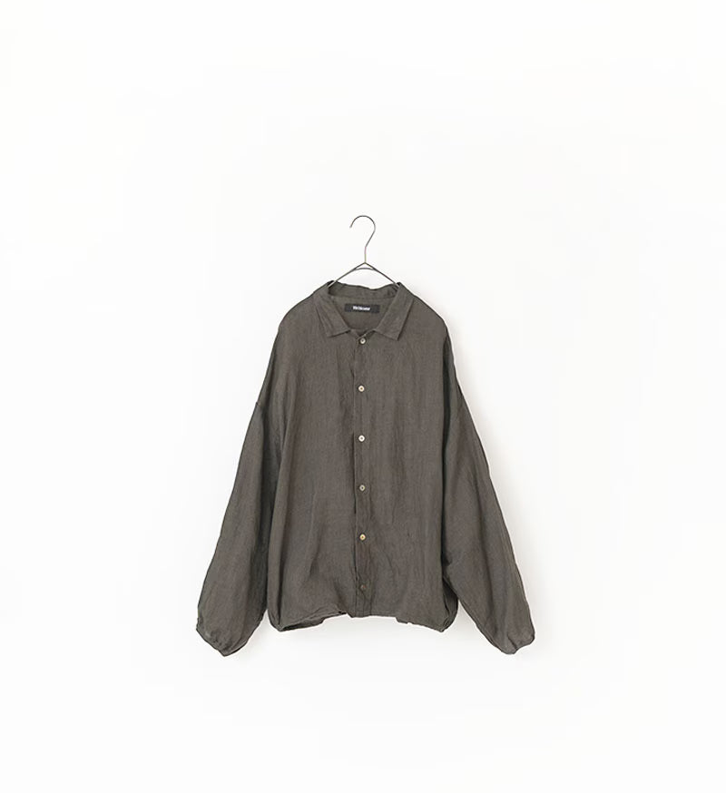 Veritecoeur Ink-dyed Linen Shirt Jacket - Brown