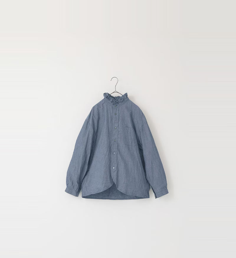 Veritecoeur Gathered Frill Shirt-Dungaree