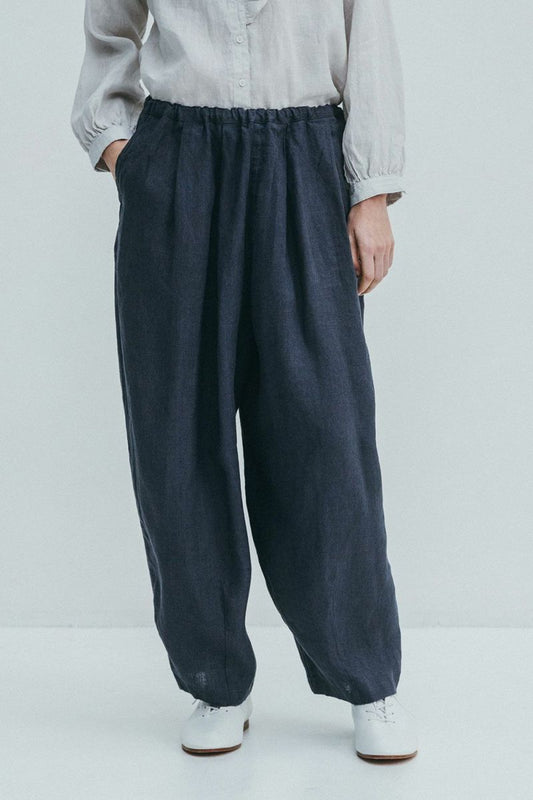 Fog Linen Work Quinn Cocoon Pants - Macadam