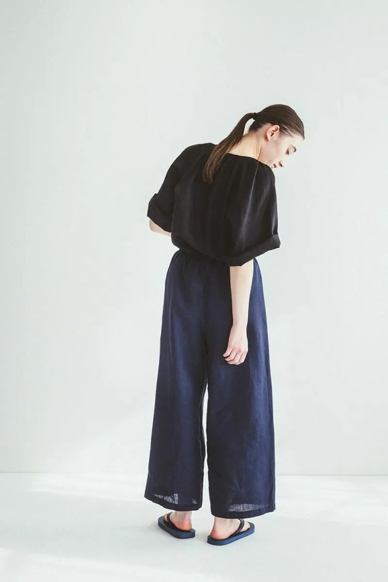 Fog Linen Work Linen Pettipants - Blue Indigo