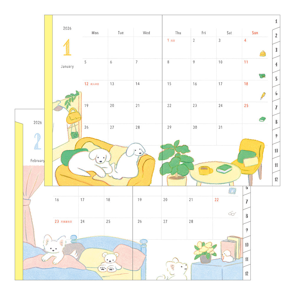 Midori 2026 Planner - Dog