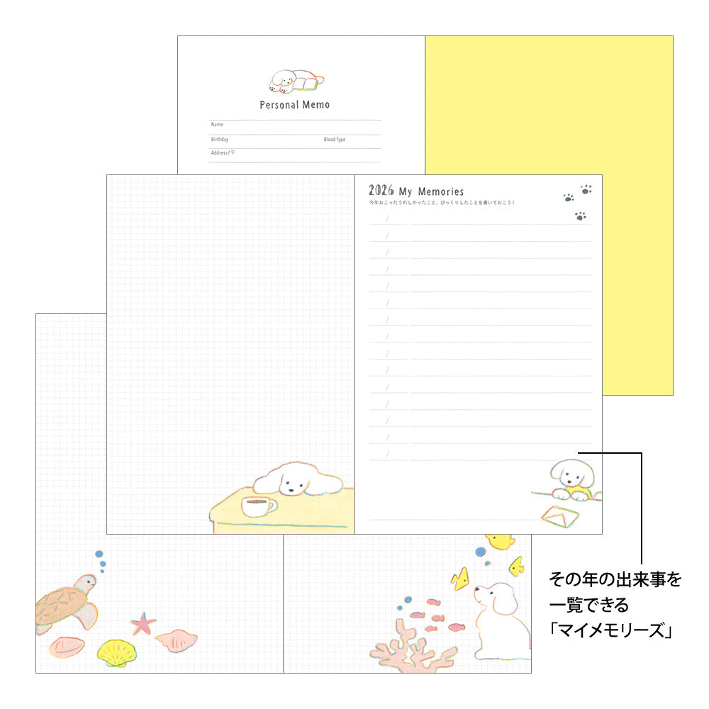 Midori 2026 Planner - Dog