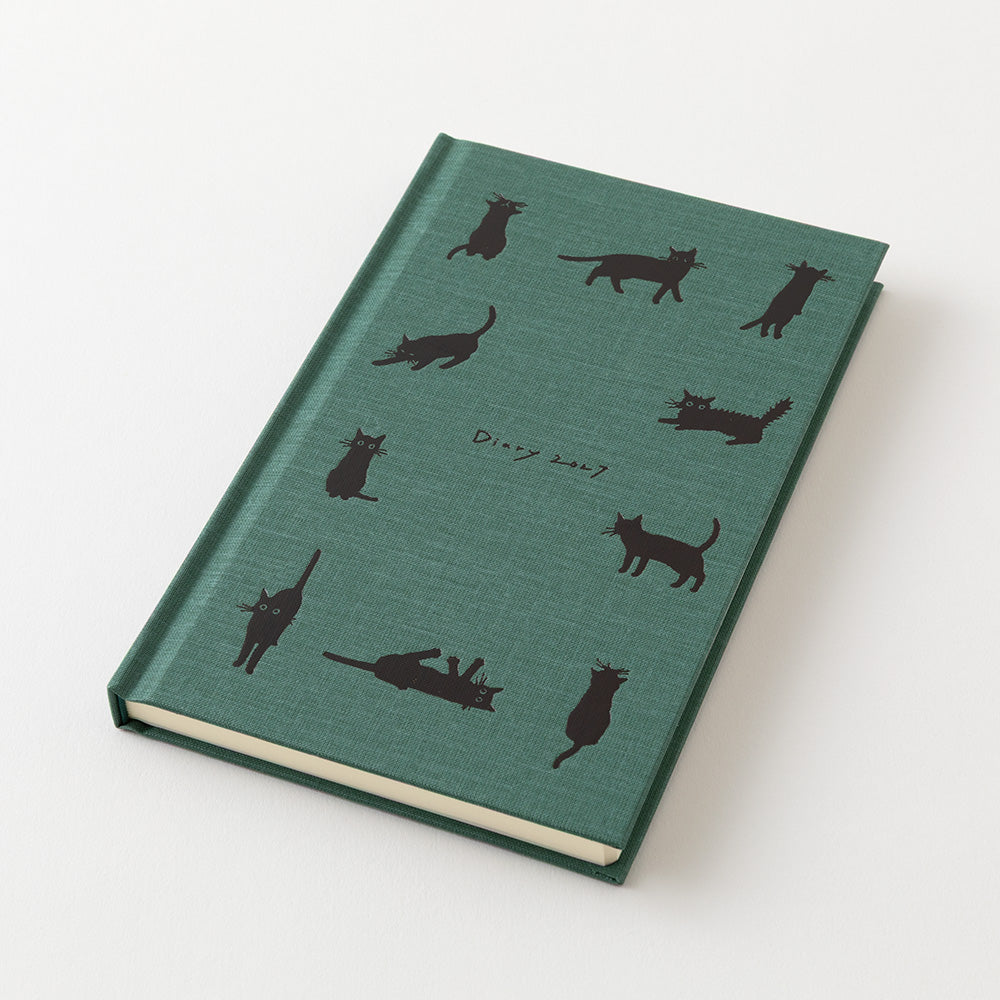 Midori 2027 B6 Book Style Diary - Green Cat