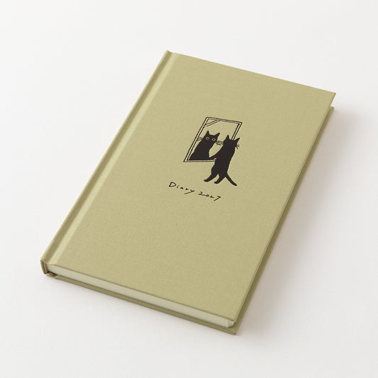 Midori 2027 B6 Book Style Diary - Beige Cat