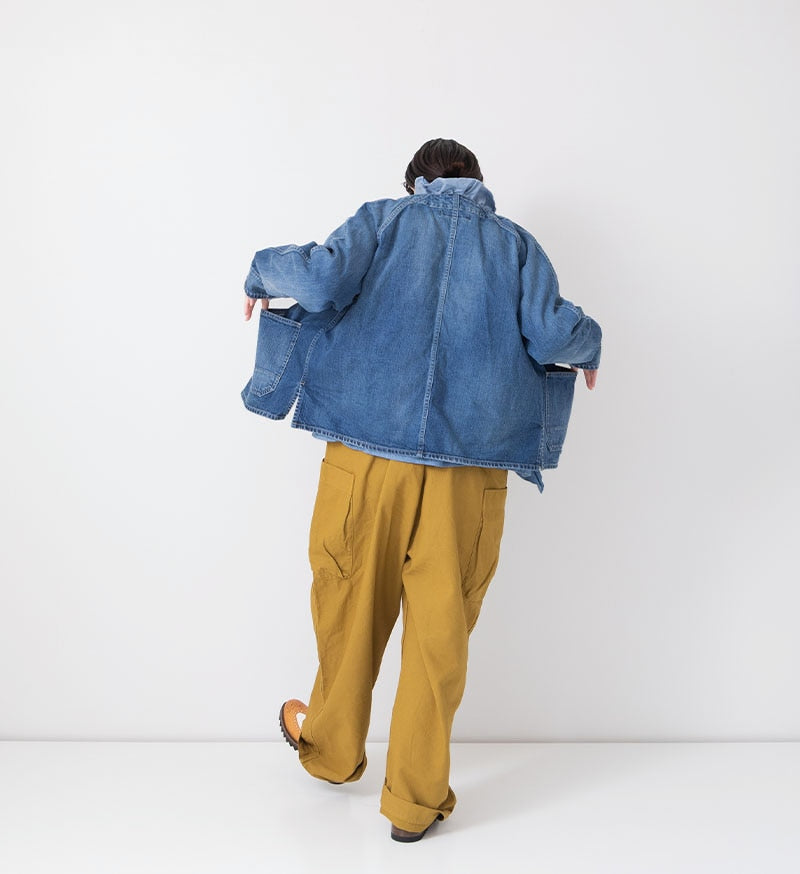 Veritecoeur Denim Collarless Jacket - Bleach