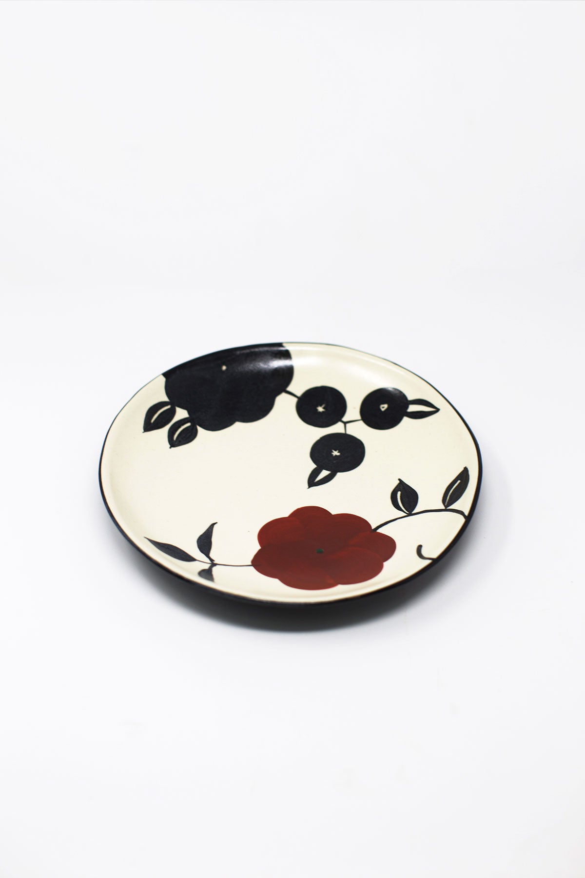 Misao Yajima Small Camellia Plate (矢島操)