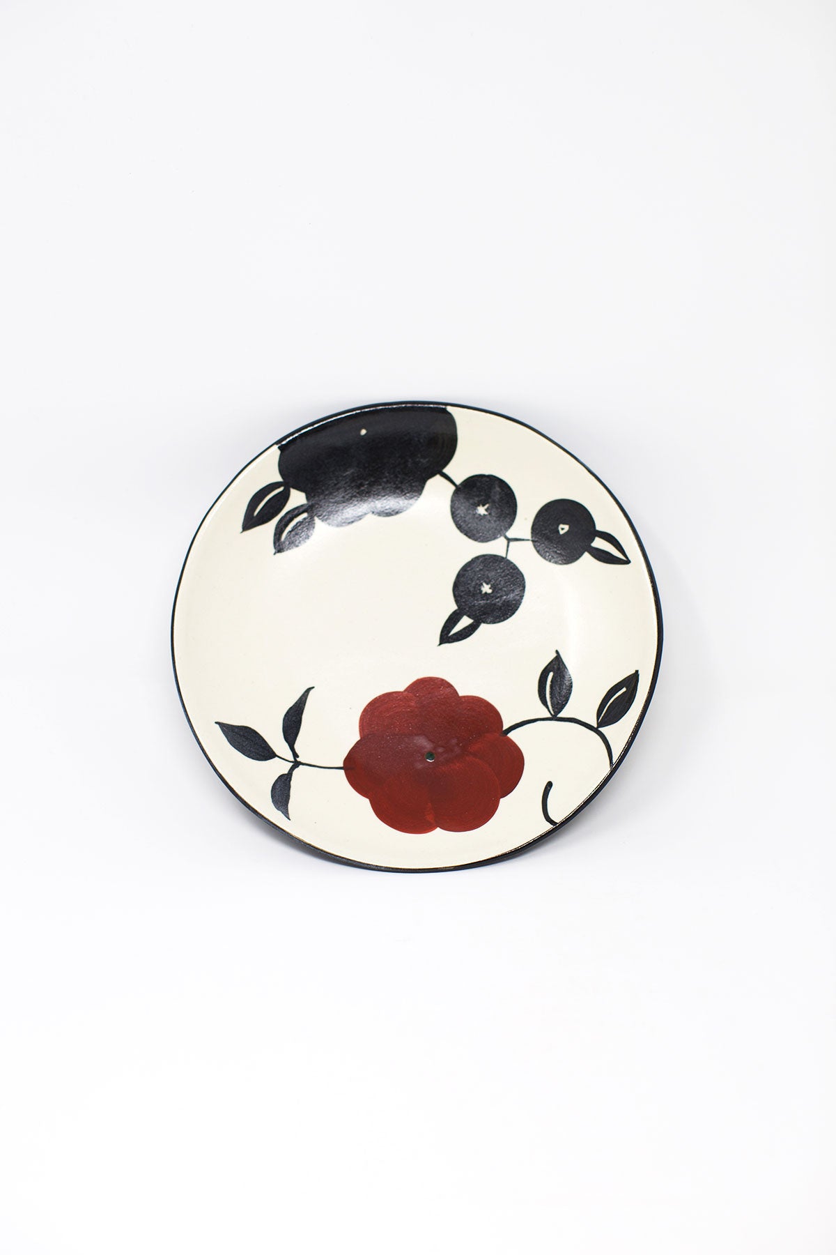 Misao Yajima Small Camellia Plate (矢島操)