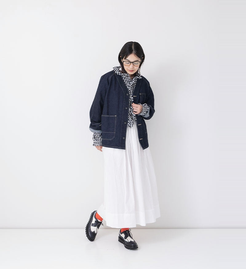 Veritecoeur Denim Collarless Jacket - One Wash