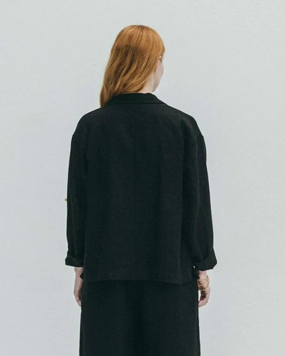 Fog Linen Work Vivian Tayored Jacket - Black