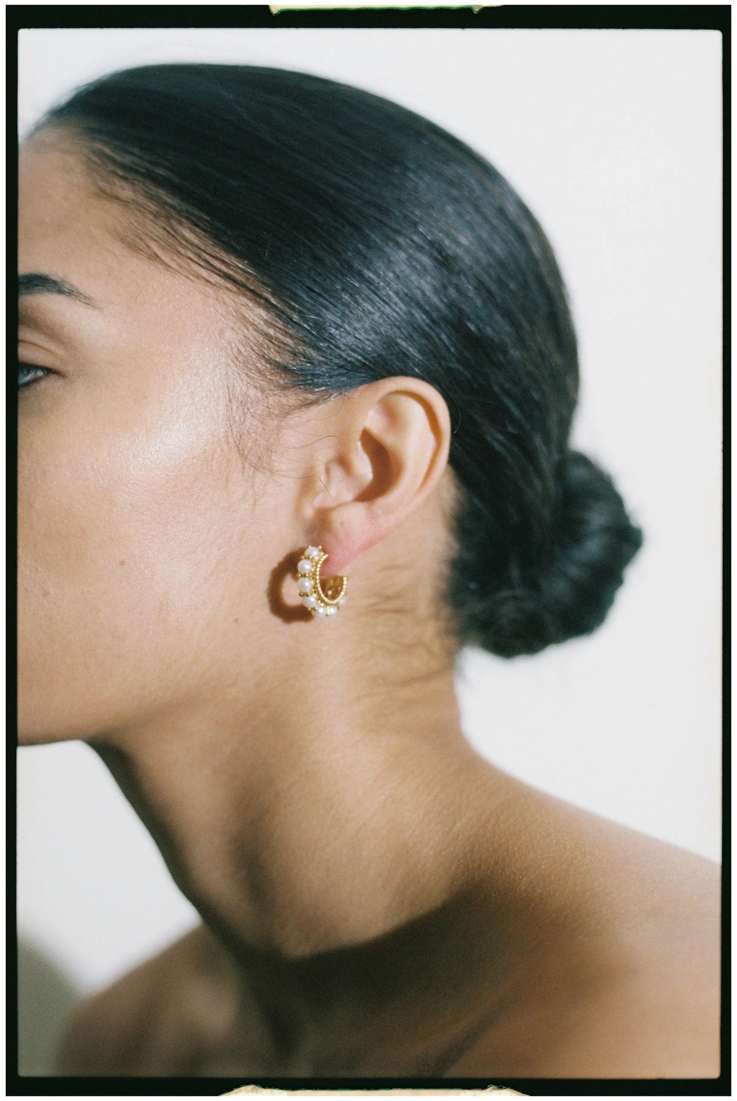 Shyla Rosalia Hoops Pearl Earrings