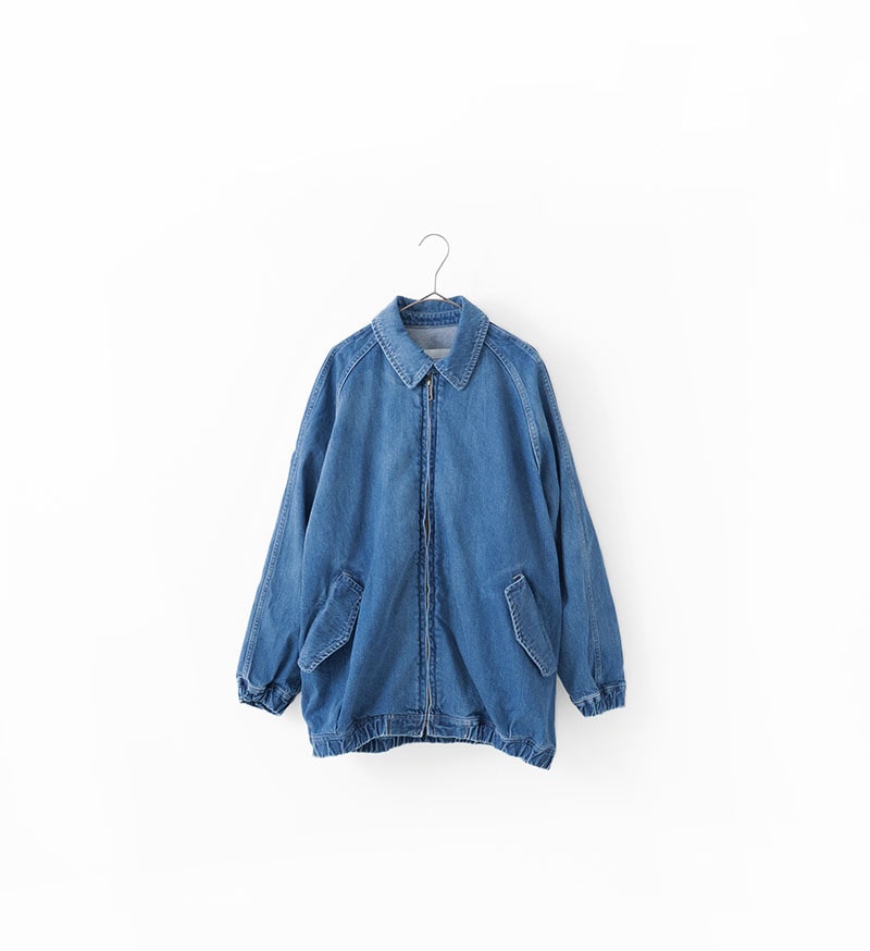 Veritecoeur Denim Blouson Jacket - Bleached