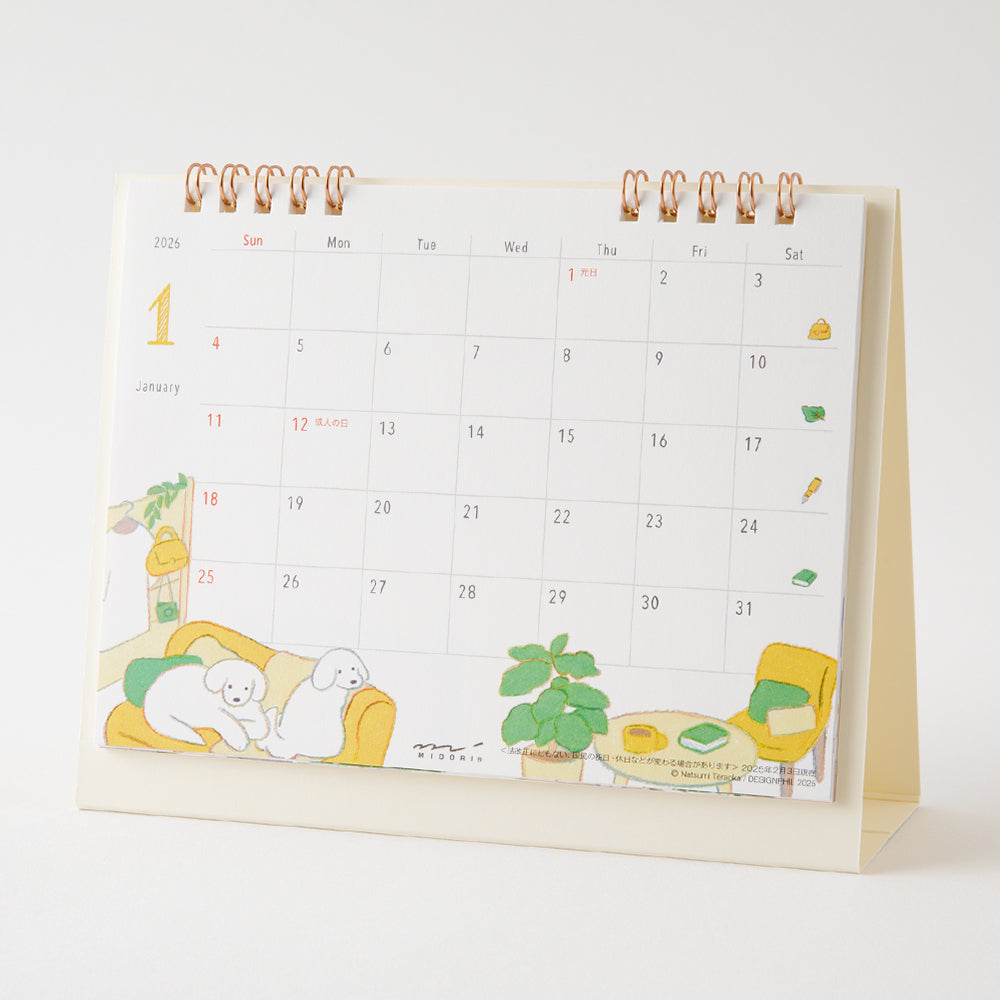 Midori 2026 Ring Calendar - Dog