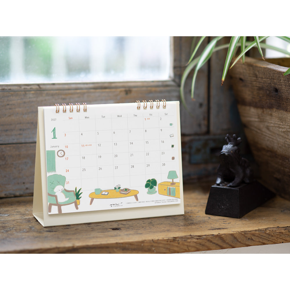 Midori 2027 Ring Calendar - Dog