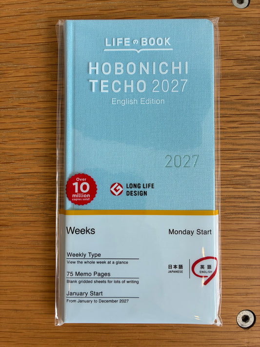 Hobonichi Techo 2027 Planner English Version - Sea Glass