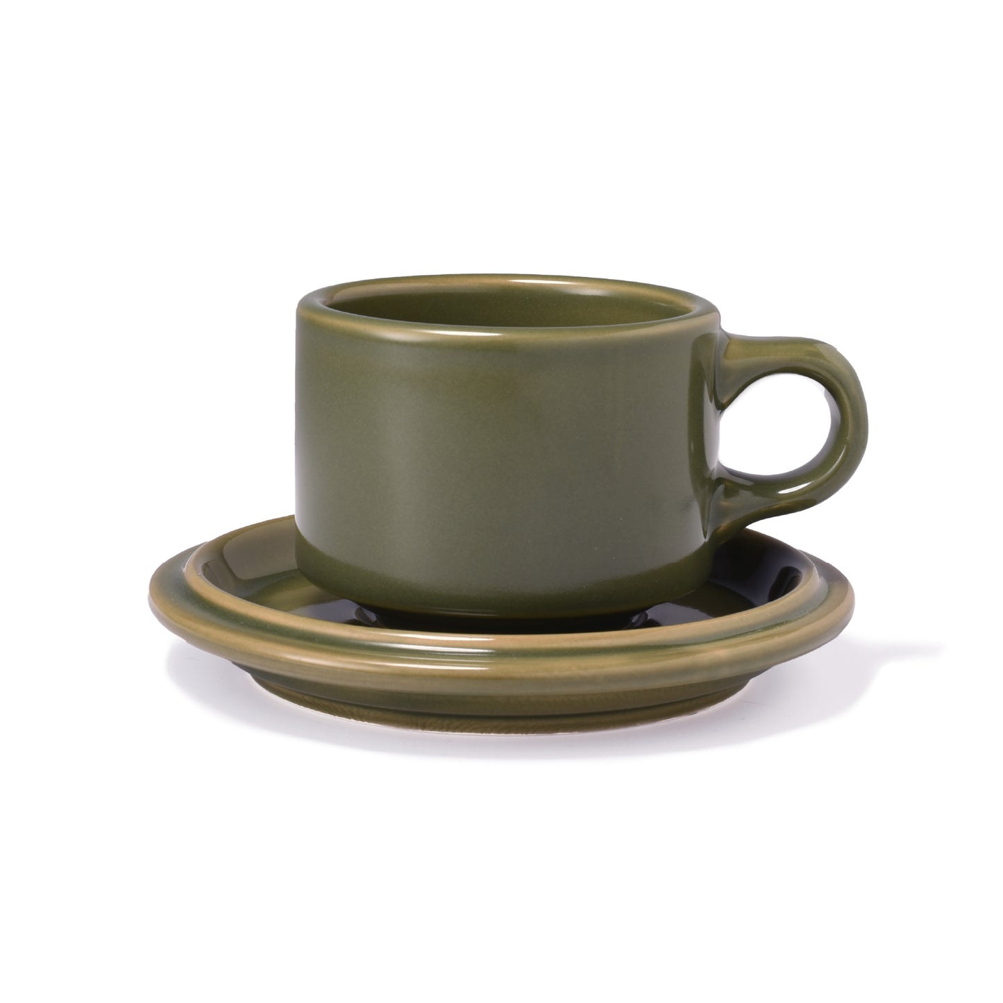 Studio M Good OL Mug with Saucer - Moss Green