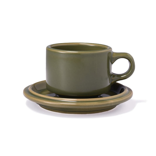 Studio M Good OL Mug with Saucer - Moss Green
