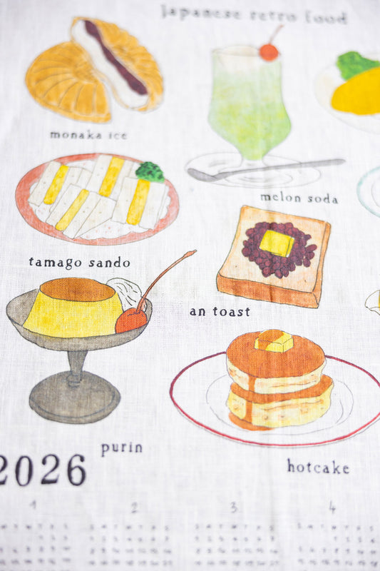 Fog Linen Work 2026 Linen Calendar - Japanese Retro Food