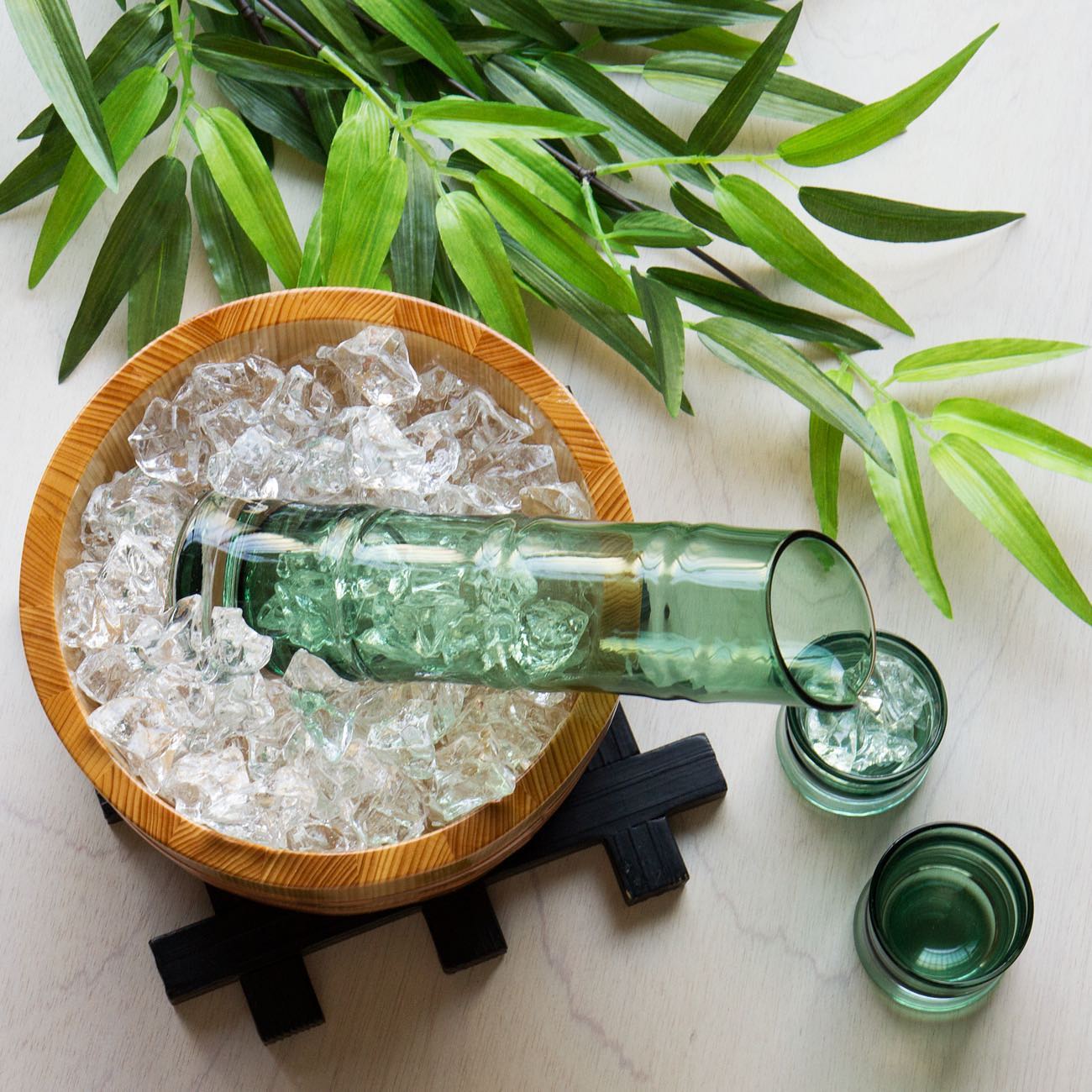 HIROTA Bamboo Sake Set - Green