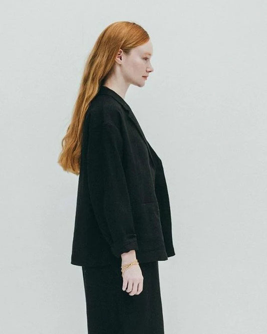 Fog Linen Work Vivian Tayored Jacket - Black