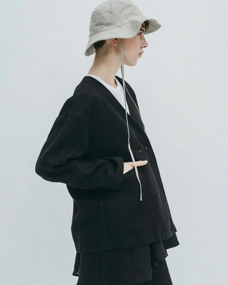 Fog Linen Work Cora Jacket - Black