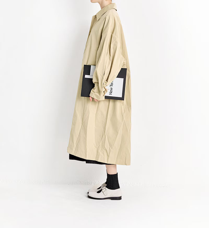 Veritecoeur Taffeta Coat - Beige