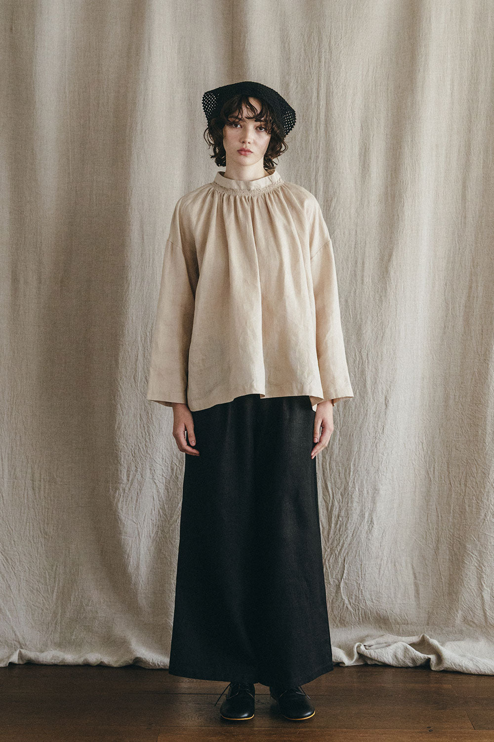 Fog Linen Work Alnis Wide Pants - Black