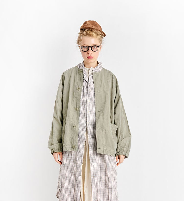 Veritecoeur Vegetable-dyed Shirt Jacket - Khaki Grey