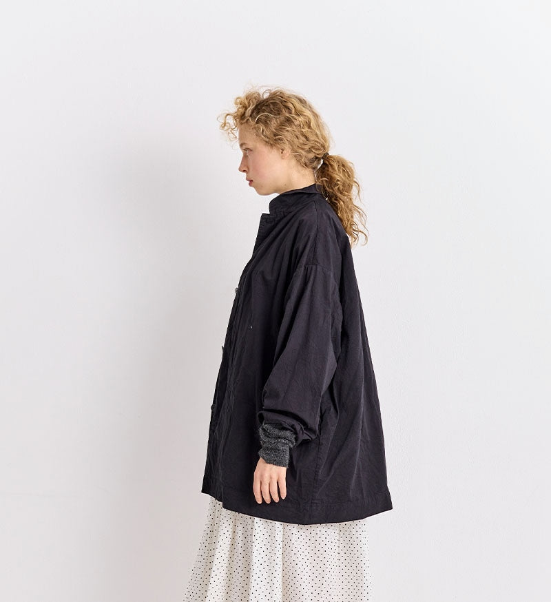 Veritecoeur Garment Dye Short Coat - Black