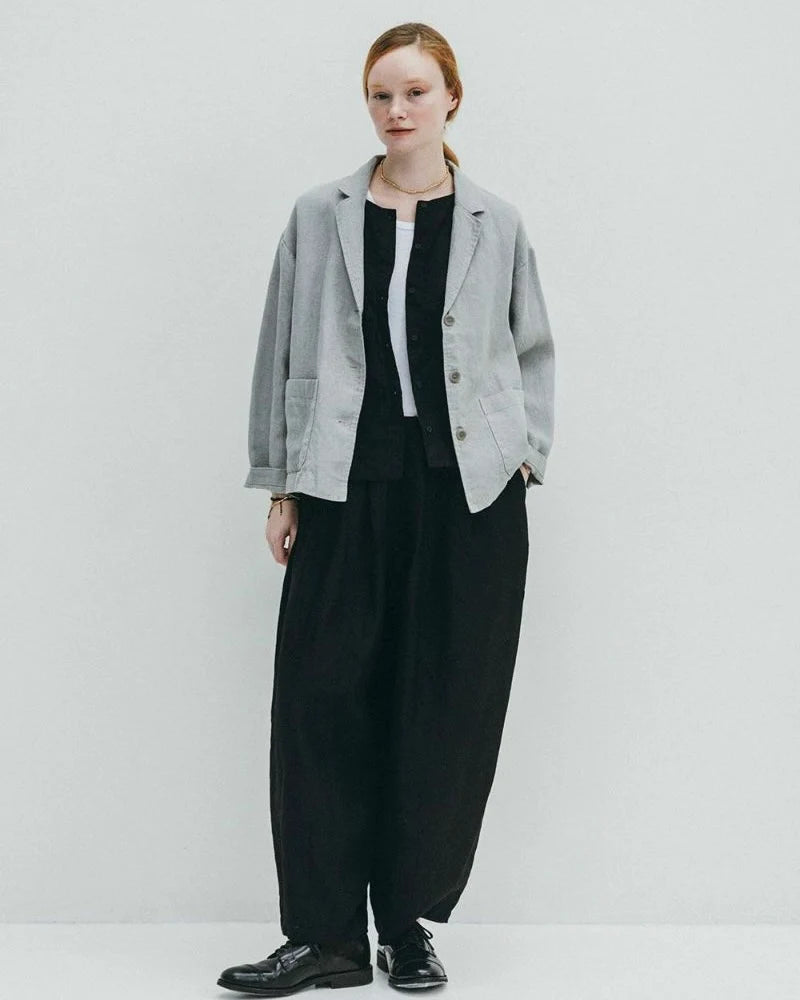 Fog Linen Work Quinn Cocoon Pants - Black