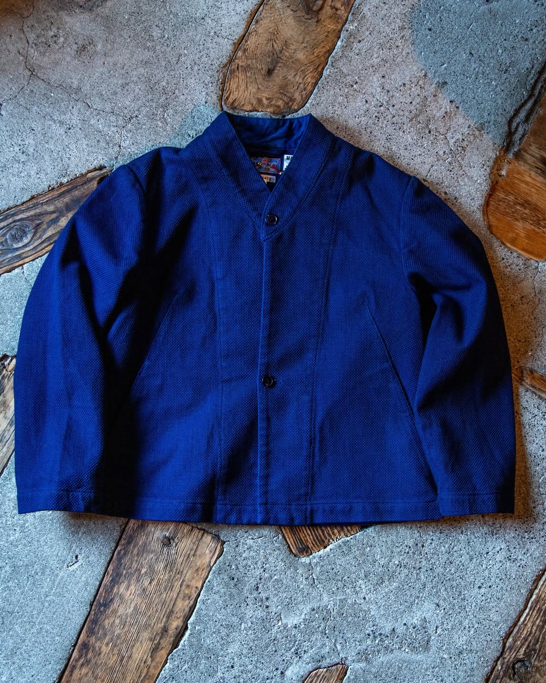 Blue Blue Japan Woman's Sashiko Double Cloth Haori Jacket