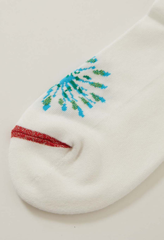 Blue Blue Japan Unisex Knitted Firework Jacquard Glitter Socks