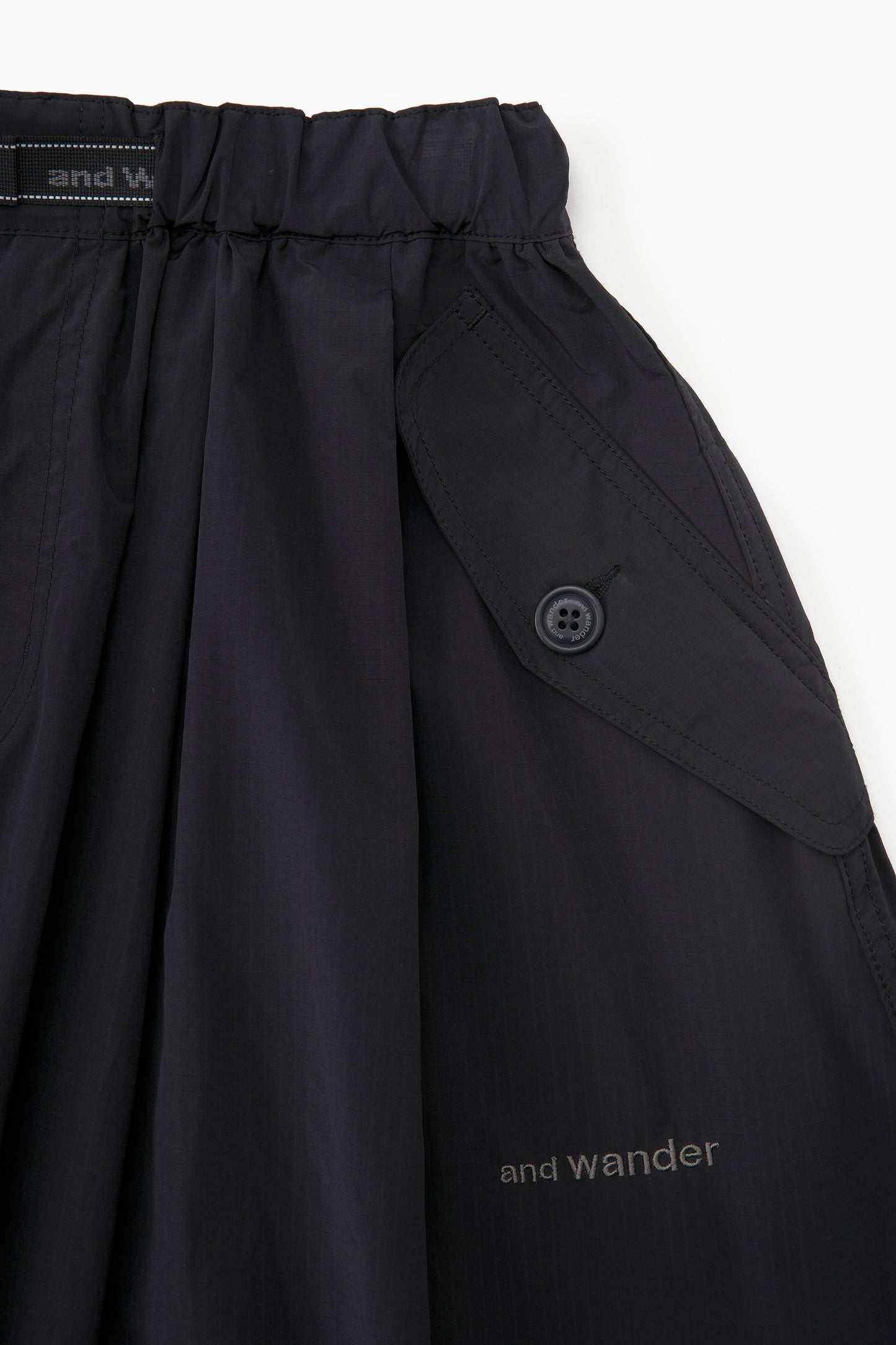 And Wander Oversized Cargo Skirt - Black